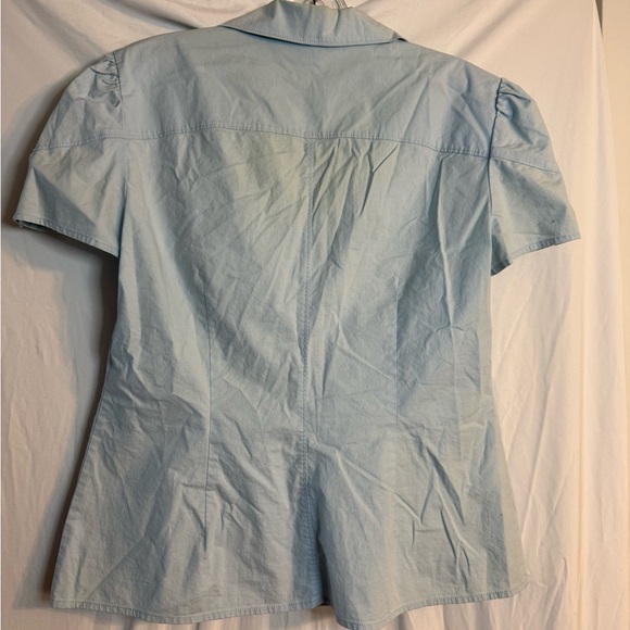 Dorothee Bis Women’s Blouse Medium | Light Blue Button-Down Women’s Blouse - Picture 7 of 10
